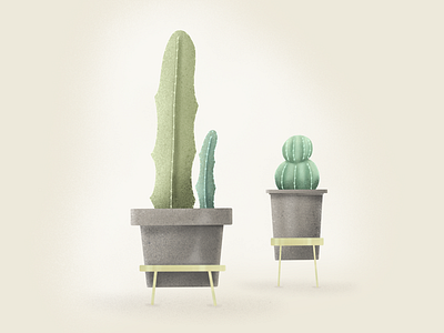 Cactus 002 cactus illustration nature pastel succulent