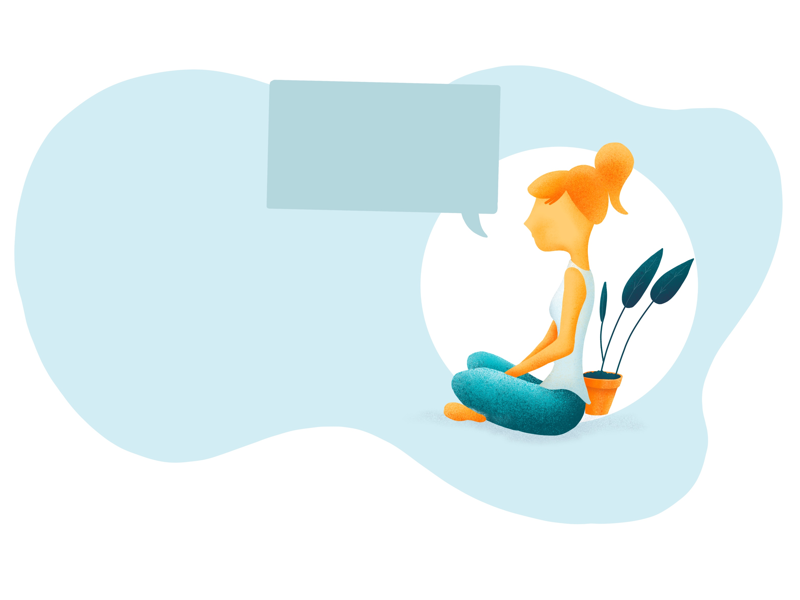 Find your zen people chat illustration ui ux