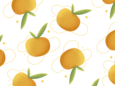 Peaches or Oranges? fruit illustration ipad orange pattern patterndesign peach procreate