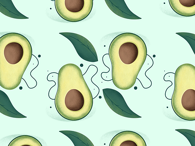 Avocado avocado design eco green illustration leaf pattern vegan