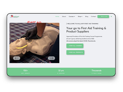 Kalliopi First Aid Training Web Design branding design ecommerce design minimal ui ux web webflow website