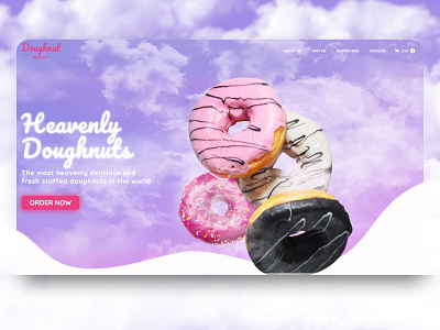 Doughnut Heaven Web Design branding design ecommerce ecommerce design restaurant ui ux web webflow website