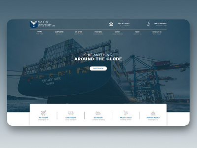 Navis One-Page Site branding cargo cargo ship design graphicdesign minimal ui ux web webflow website