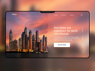 Visit Dubai - Landing Page branding design minimal ui ux web webflow website