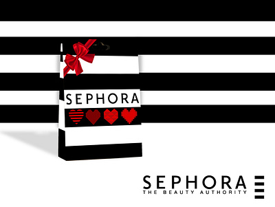 SEPHORA Gift Bag Consept Design ♡ branding design flat illustration illustrator logo minimal typography ui vector