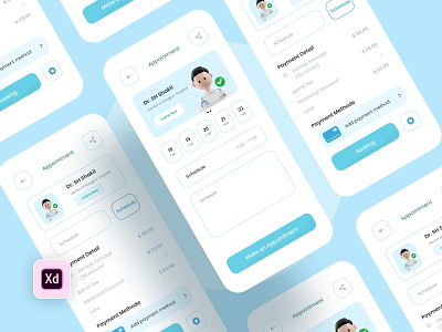 Doctor Appointment Booking App app appointment booking graphic design ui ux