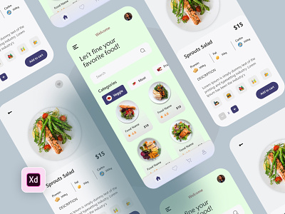 Food Recipe Mobile App UI