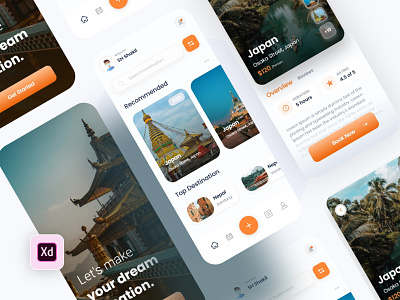 Travel App Design UI 3d animation app branding design graphic design illustration logo travel new app ui ux