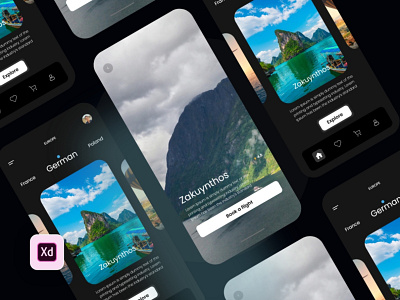 Travel App Design UI 3d animation app branding design graphic design illustration logo travel new app ui ux