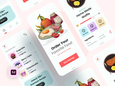 Food Mobile App 3d animation app branding design food new app graphic design illustration logo ui ux