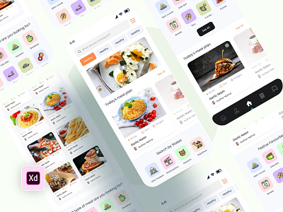 Food App 🍟 V5 animation app branding design food new app graphic design illustration logo ui ux vector