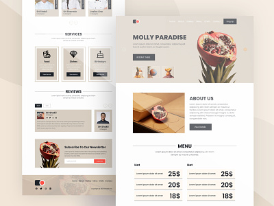 Food landing Page Design