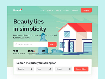 HomeZ - Real Estate Finder Landing Page