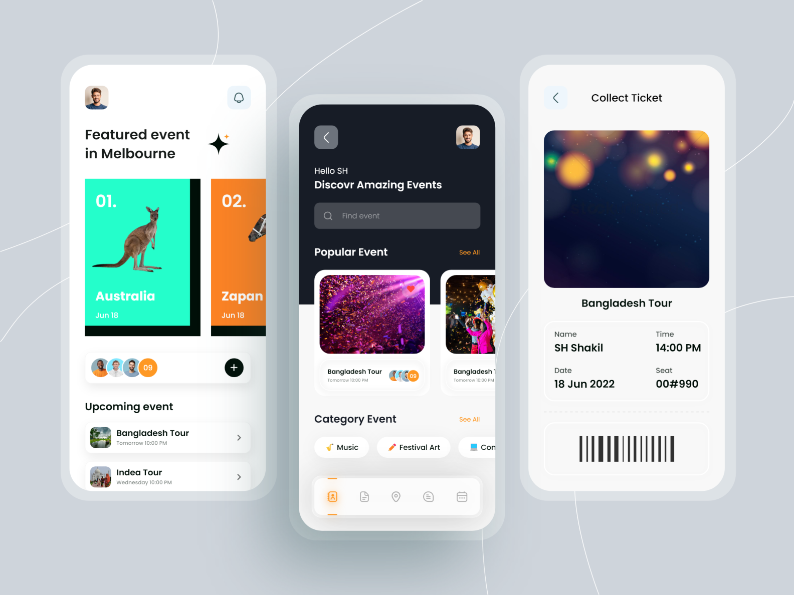 Event App Concept by SH Shakil 🏅 on Dribbble