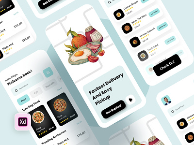 Food App Design 🍯 app branding design food food app food app design 🍯 food apps food landign page food screen food ui food ui ux food web page graphic design illustration logo resturent typography ui ux vector