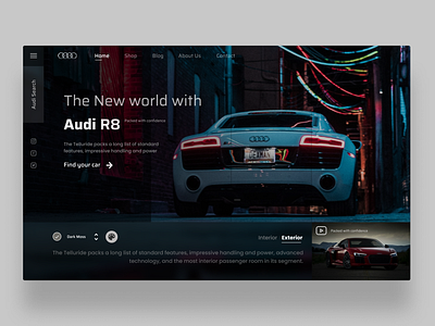 car landing page.