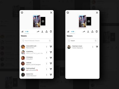 search between instagram viewers app design instagram instagram search instagram story ui uiux ux web