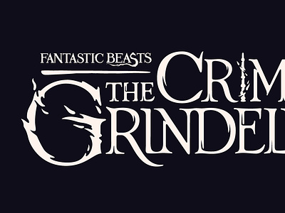 Crimes of Grindelwald harry potter lettering title