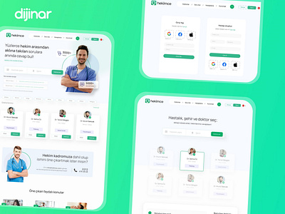 Hekimce Portal | Web UI doctor graphic design health ui