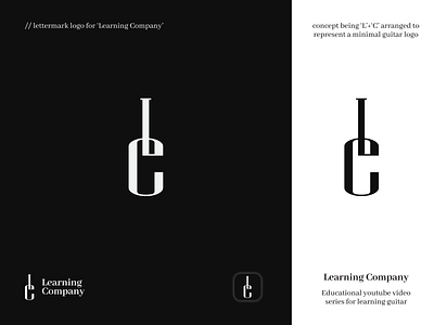 Lettermark Logo for Learning Company c company design guitar l learning letter lettermark logo logos mark minimal music typography video
