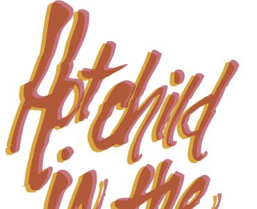 Hot child type, color play design ink type