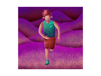 The Running Man 2d illustration digital art digital drawing digital painting procreate procreate art