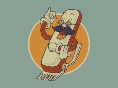 cartoon shaving razor