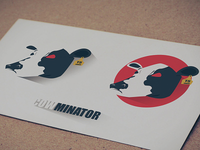 Terminator Cow icons illustration