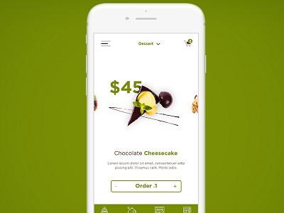 Restaurant App - Product Screen app ui