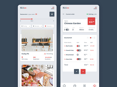 Restaurant Order Concept concept mobile app restaurant ui ux