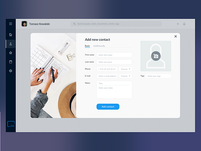 Would you like to add new contact? design figma ui ux