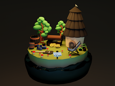 3D Freaky Island! 3d 3dart 3ddesign design island