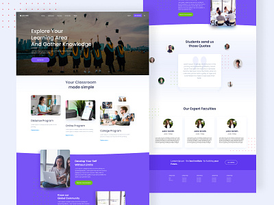 School Website - Landing Page figmadesign school uidesign ux design webdesign website
