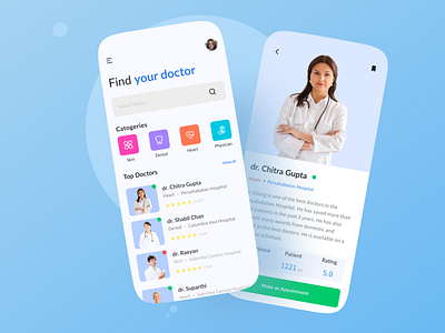 Doctor Appointment App appdesign design doctor app doctorconsultantapp dotorapp figma ui uidesign