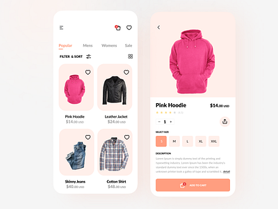 Clothing App design