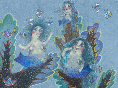 Mermaids - Belarusian Mythology Creature book illustration character children book illustration childrens book creature creature design illustration mermaids slavic slavic culture slavic mythology