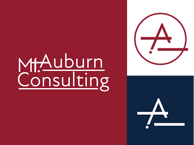 Mount Auburn Consulting Logo branding design flat icon illustrator logo minimal