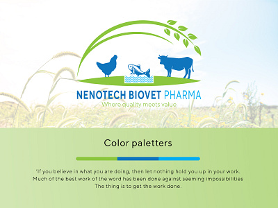 Nanotech Biovet Pharma cow fish hen illustrator logo logo design logo maker logos modern nature