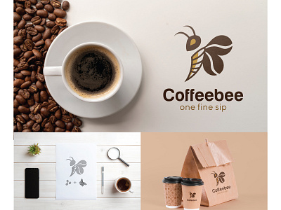 Coffee bee logo graphics logo logo design logos logosketch new