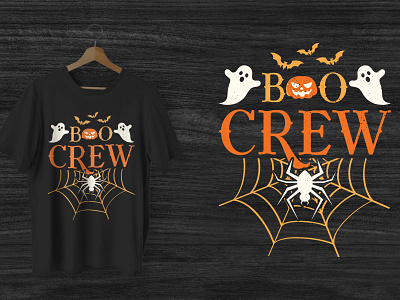 Boo Crew Halloween T-shirt Design boo crew halloween t shirt