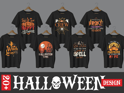 Halloween T-shirt Designs Bundle