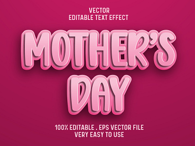 Mother's Day 3D Text Effect