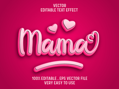 Mama 3D Text effect 3d text editable text mama mom mommy mothers day text effect