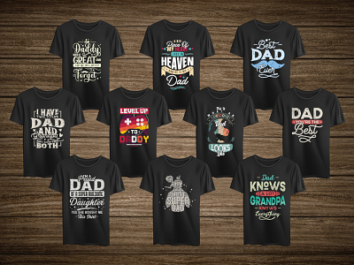 Father's Day T-shirt Design. dad daddy fashion father fathers day