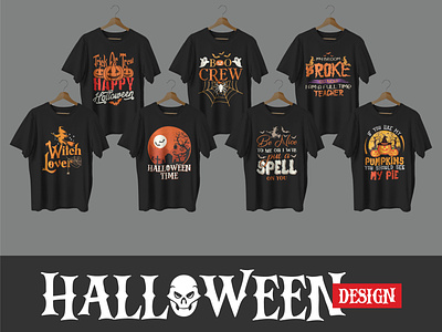 Halloween T-shirt designs fashion ghost halloween pumpkin scary