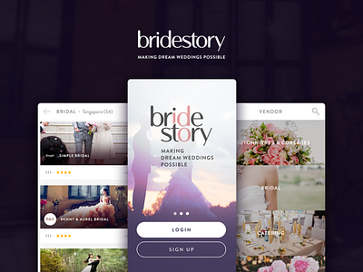 Bridestory Mini Exploration app company profile landing page mobile mobile app weddings