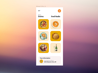 Food App Idea app design food food delivery app minimal ui