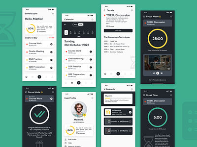 beProductive: More than a To-Do-App app branding design figma logo pomodoro productivity to do list ui ux