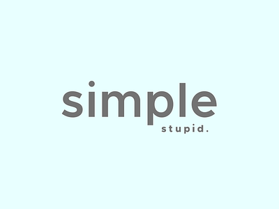 001 / simple stupid / a logo a day blue identity minimal sans serif simple simple clean interface simple logo stupid typography