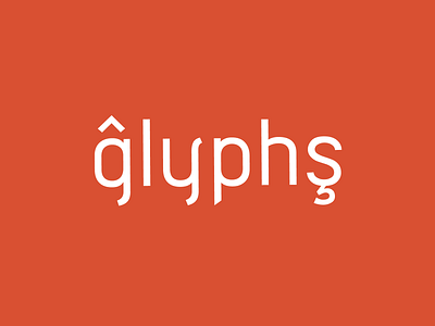 002 / glyphs / a logo a day branding glyphs logo minimal orange simple type treatment typography